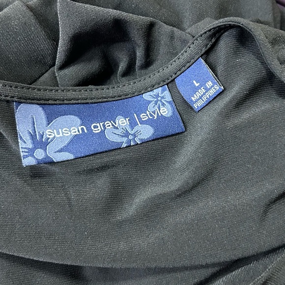 Susan Graver Split Flutter Sleeve Jersey Knit Dress - Picture 8 of 9